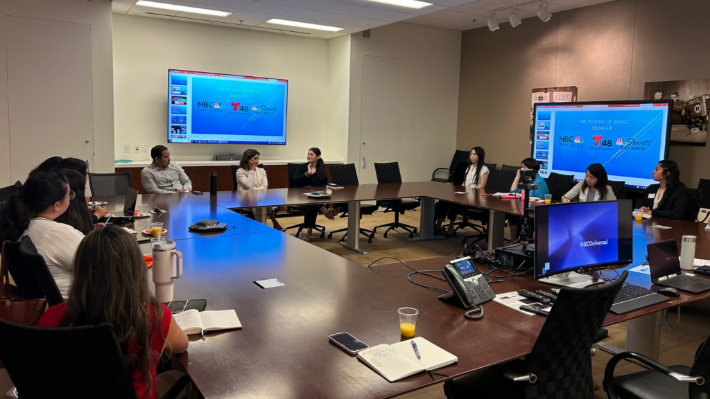 CLYLP Fellows speaking to representatives at NBC and Telemundo