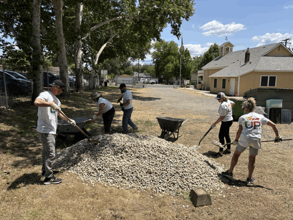 Comcast employees volunteer at the Veterans Community Center in Citrus Heights, Calif. for Big Day of Service