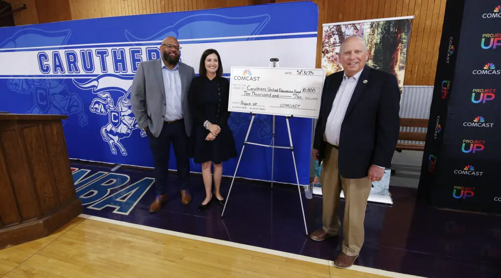 Comcast celebrates one year of servicing the town of Caruthers and breaks ground in the rural area of Riverdale, Calif.