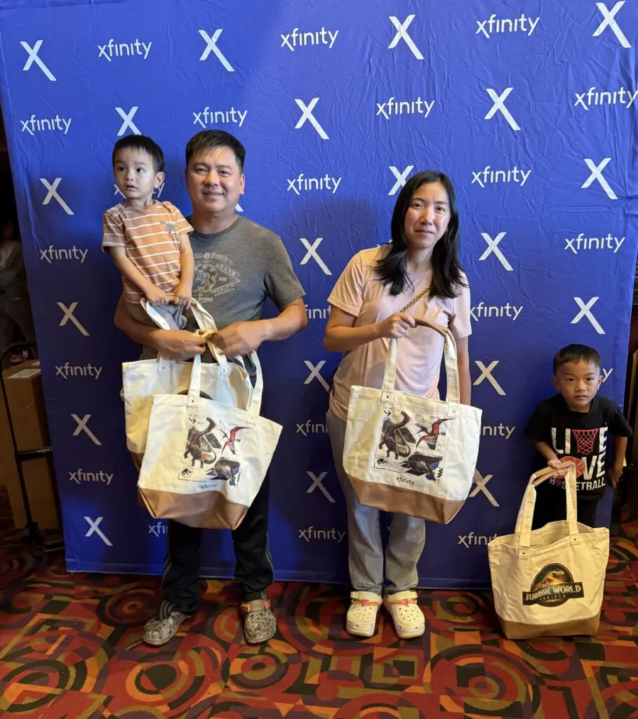 San Bruno, California families attend Jurassic World Rebirth Screening Hosted by Comcast Xfinity