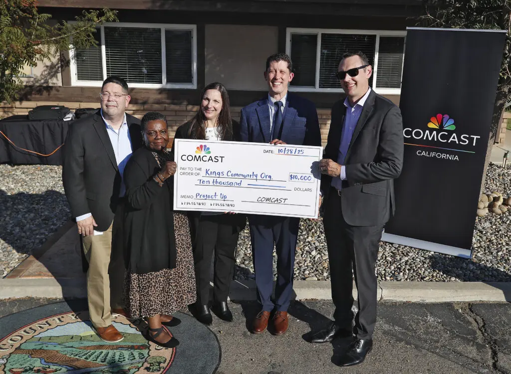 Comcast announced a $10,000 contribution to Kings Community Action Organization on October 28, 2025 in Lemoore, Calif.