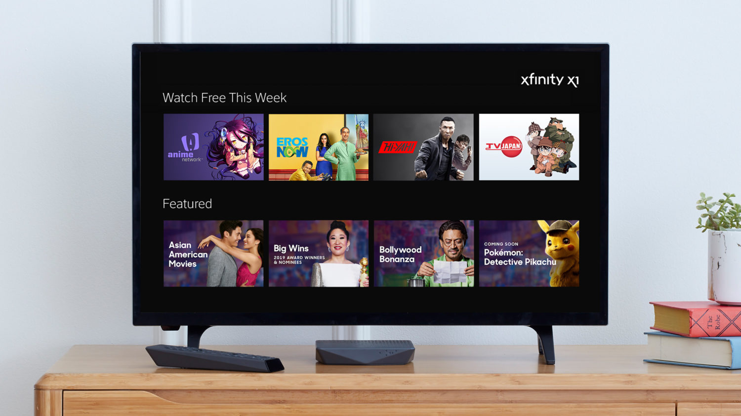 Xfinity X1 tv display