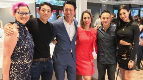 group of people smiling together