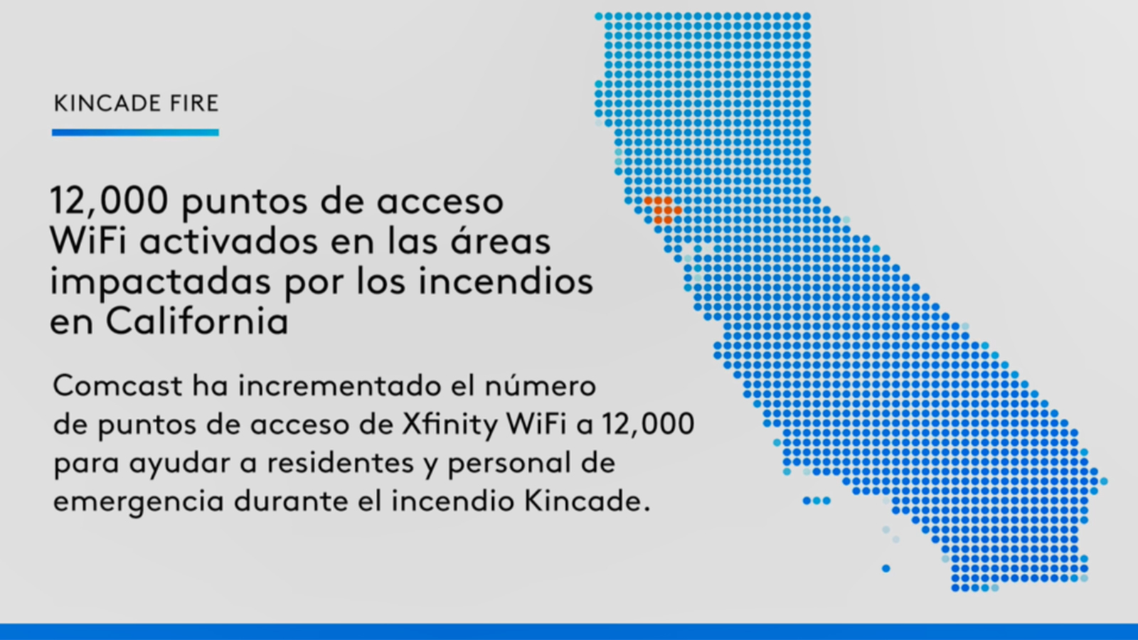 An infographic about the spreading of the Kincade fire.