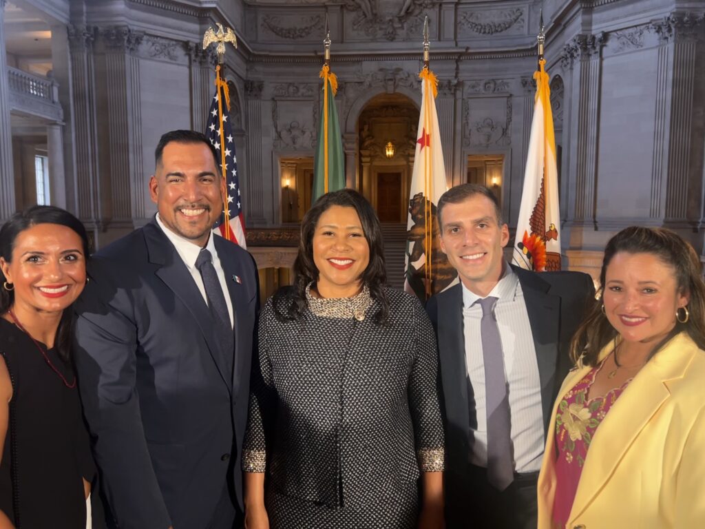 Comcast California team with Mayor London Breed at San Francisco City Hall