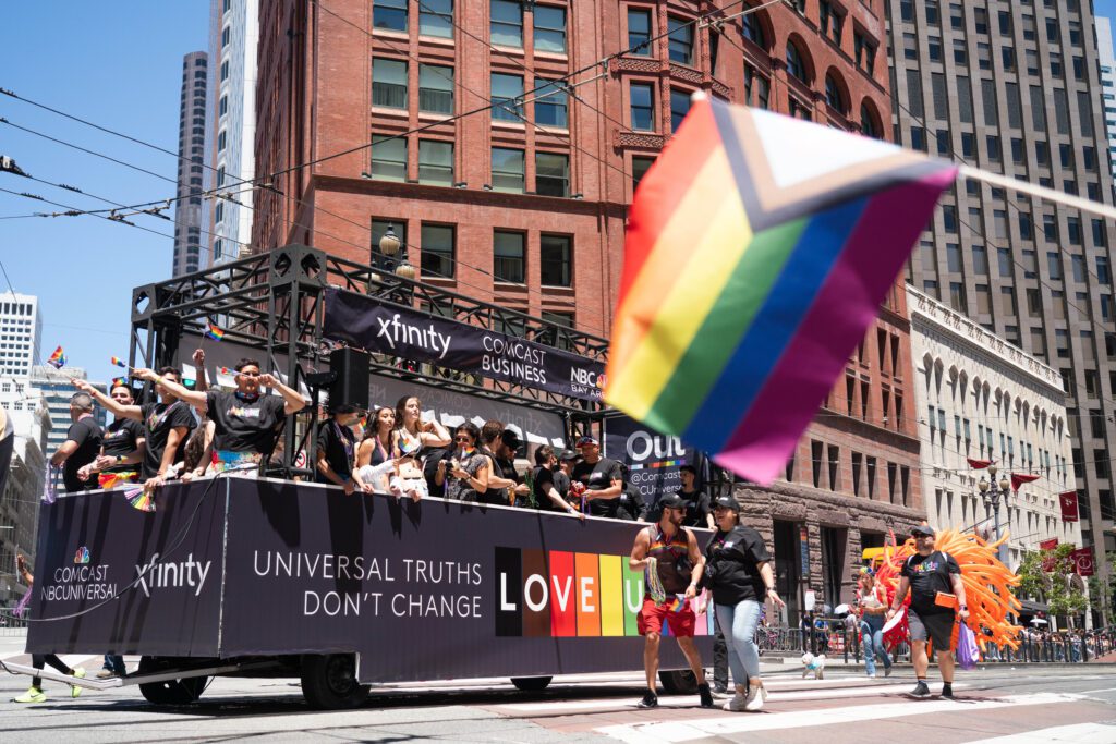 Comcast at San Francisco Pride Parade on Sunday, June 30, 2024, in San Francisco