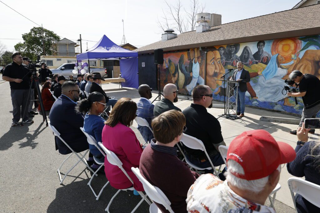 Comcast hosts groundbreaking ceremony for network expansion in Elmira, Calif. on March 20, 2025.