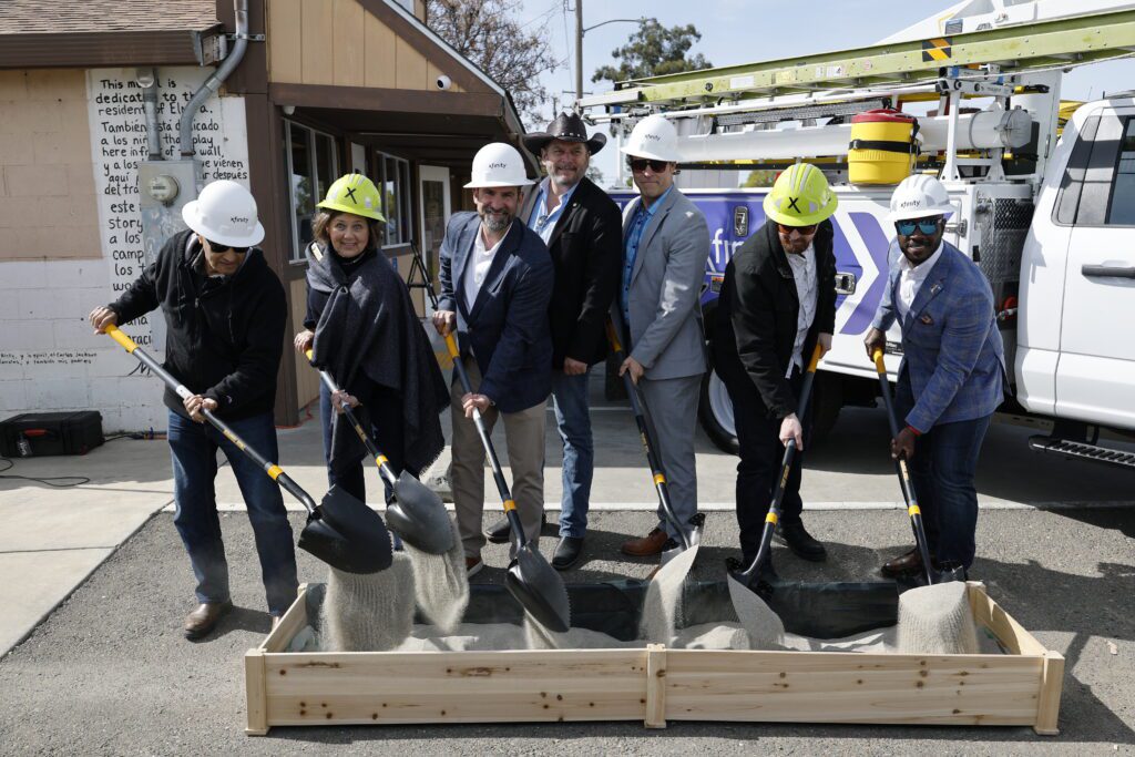 Comcast hosts groundbreaking ceremony for network expansion in Elmira, Calif. on March 20, 2025.