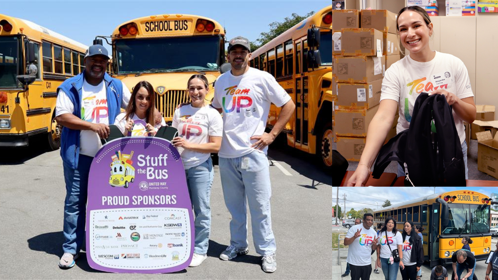 Comcast employees volunteer at back to school events, such as Stuff the Bus and Pack-A-Back. These community events empower California students and families to kick off the new school year.