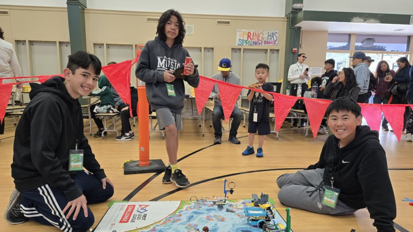 Students gathered at the 2024 Lego Robotics competition at Parkside Intermediate School in San Bruno. Photo courtesy of the San Bruno Education Foundation.